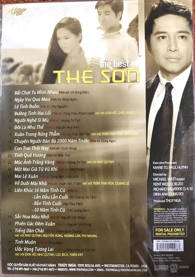 The Best Of Thế Sơn DVD Bọt Biển